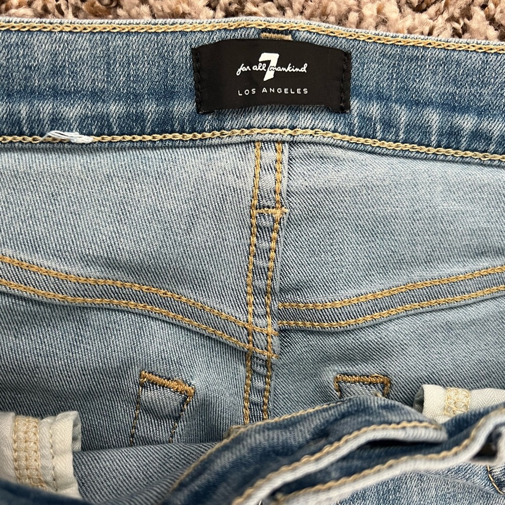 7 For All Mankind Skinny Jeans Women Size 23‎ Light Blue Denim (0647) - Picture 7 of 15